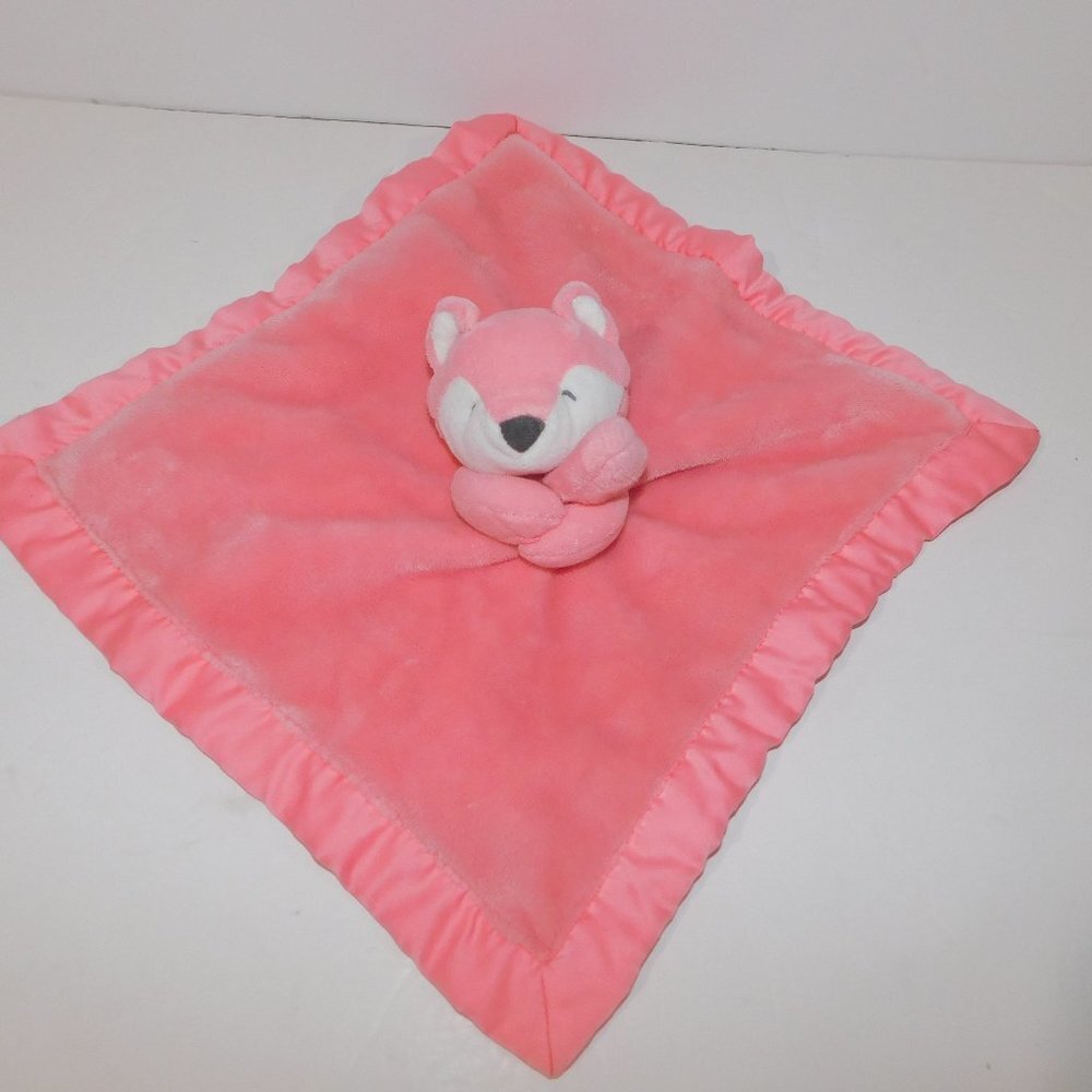 Carters Pink Fox Security Blanket Plush baby infant Lovey nunu soother 2016